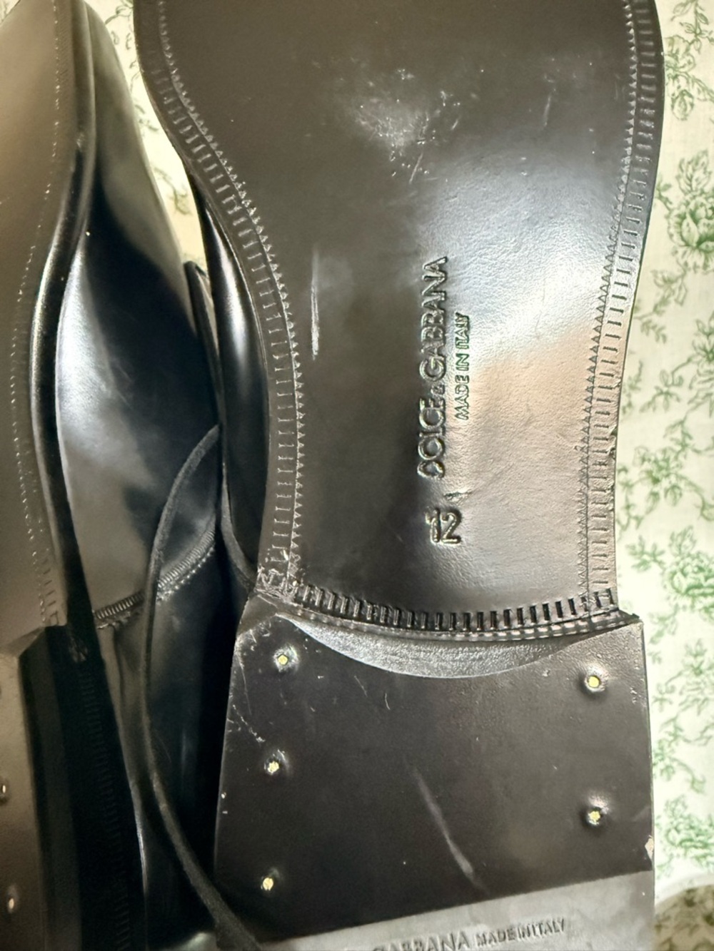 Dolce & Gabbana Black Patent Leather Lace-Up Oxfords - Picture 9 of 12